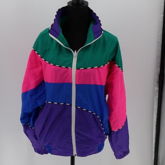 Unbranded Vintage 80's 90's Unisex Windbreaker M - Picture 1 of 8